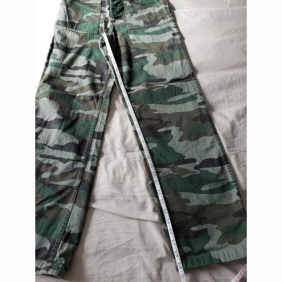 NWOT J. Crew High Rise Wide Leg Camo Pants (00) - Picture 10 of 11